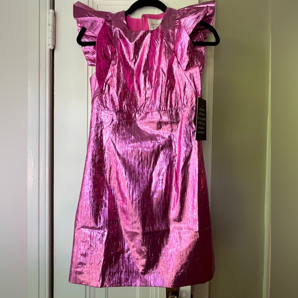 Hyacinth House Pink Plisse Mini Dress
